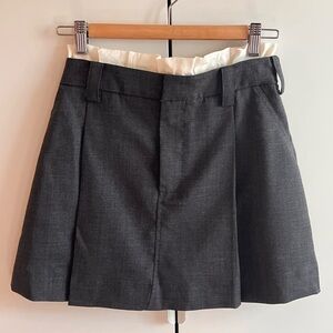 Grey Layered Mini Skort, Size S, NWOT
